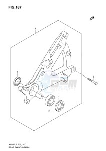 AN400Z ABS BURGMAN EU-UK drawing REAR SWINGING ARM