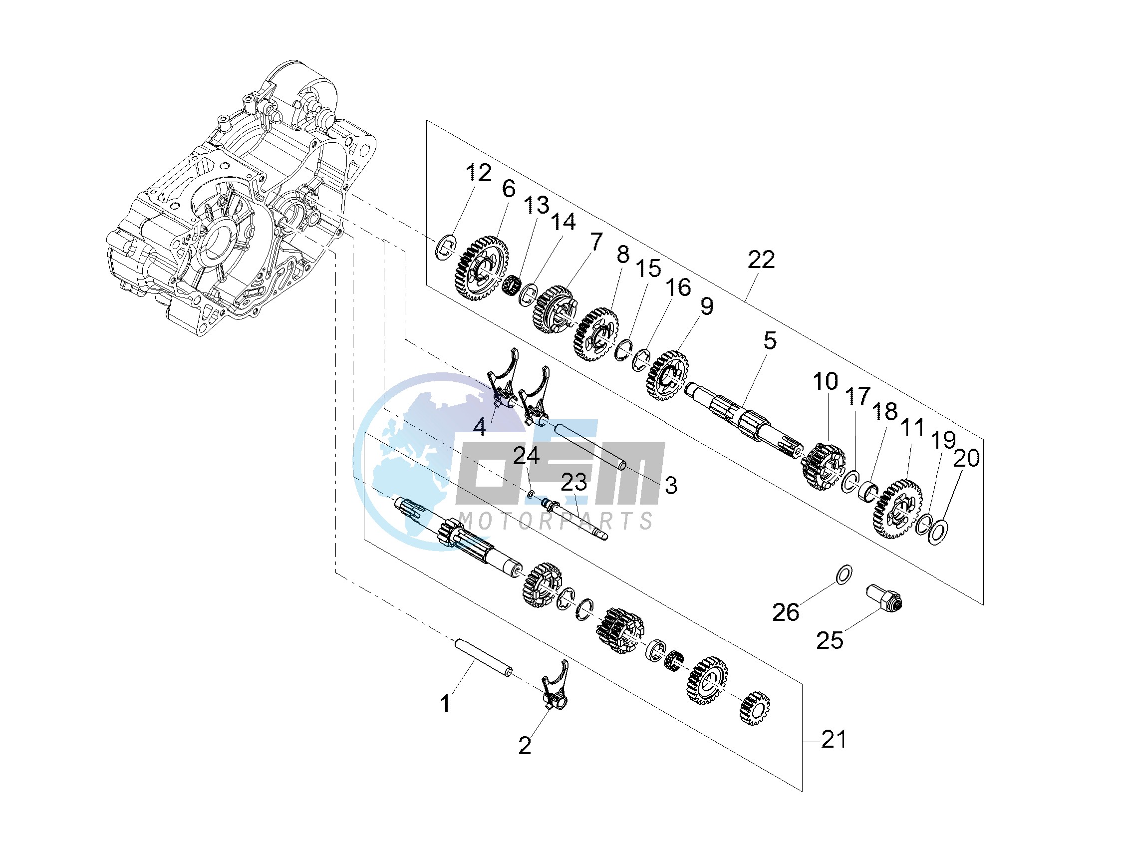 Gear box - Gear assembly