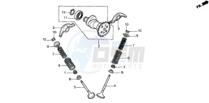 CN250 HELIX drawing CAMSHAFT/VALVE