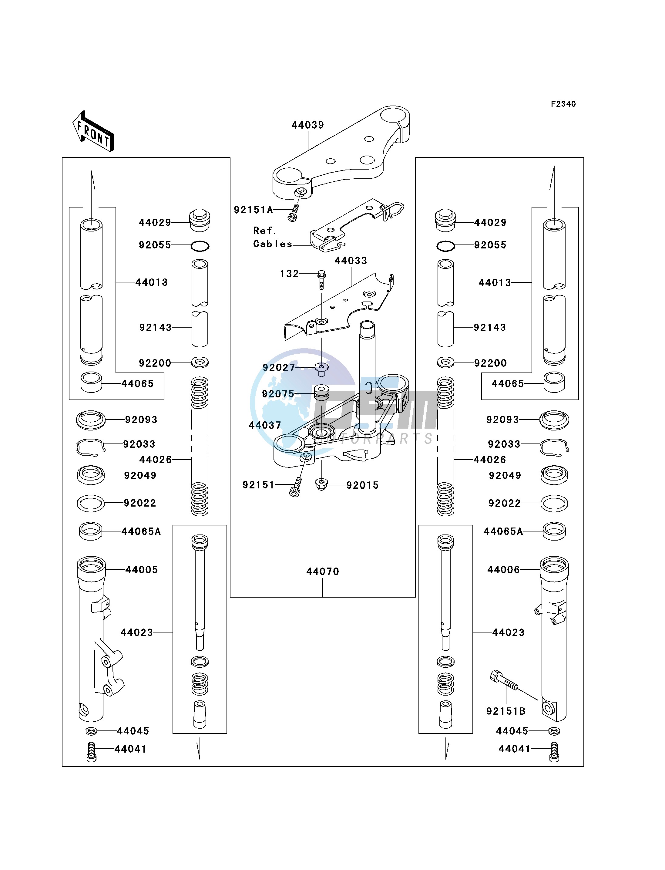 FRONT FORK-- C6F- -