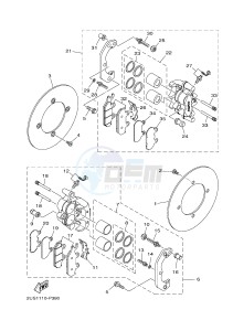 YXC700E VIKING VI EPS (2US9) drawing FRONT BRAKE CALIPER