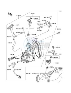 KX250F KX250ZEF EU drawing Throttle