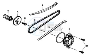 X'PRO 50 25KMH (L8) NL EURO4 drawing CYLINDER HEAD COVER / NOKKENAS CHAIN