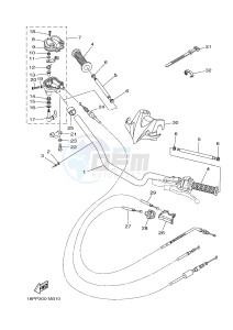 YFZ450R YFZ450RSED YFZ450R SPECIAL EDITION (18PV 18PT) drawing STEERING HANDLE & CABLE