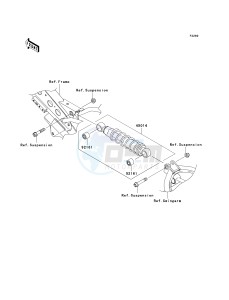 KLX 110 A (KLX110 MONSTER ENERGY) (A6F-A9FA) A7F drawing SHOCK ABSORBER-- S- -