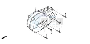 XR100R drawing LEFT CRANKCASE COVER