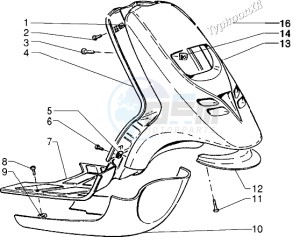 Typhoon 50 XR drawing Front shield-Footboard-Spoiler