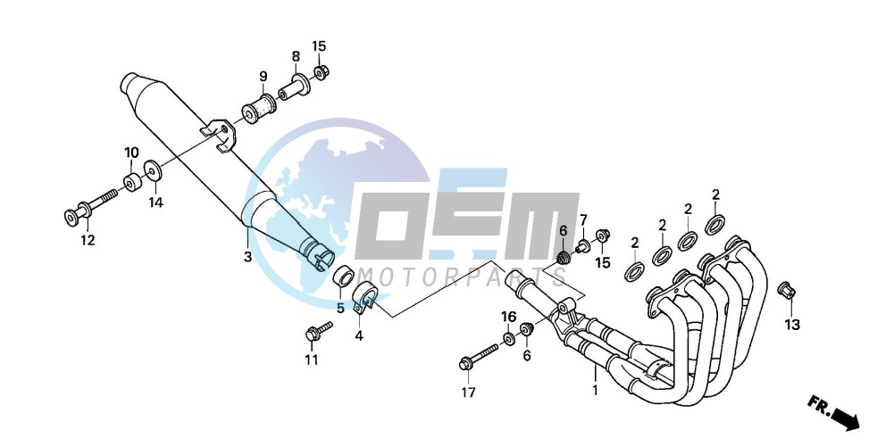 EXHAUST MUFFLER (CBF600S6/SA6/N6/NA6)