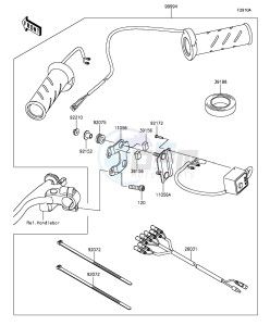 Z1000SX_ABS ZX1000MFF FR GB XX (EU ME A(FRICA) drawing Accessory(Grip Heater)