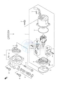 DF 200 drawing PTT Motor (DF200TL 2008 & Newer)