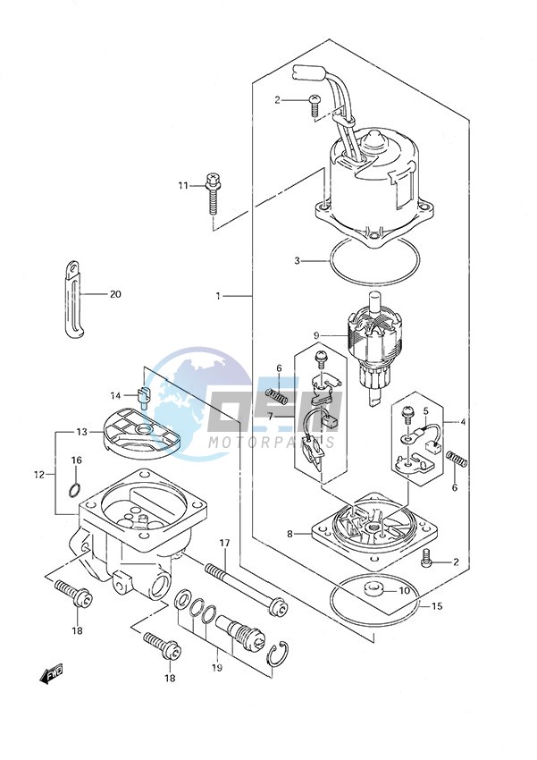 PTT Motor (DF200TL 2008 & Newer)