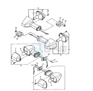 YZF R 750 drawing FLASHER LIGHT