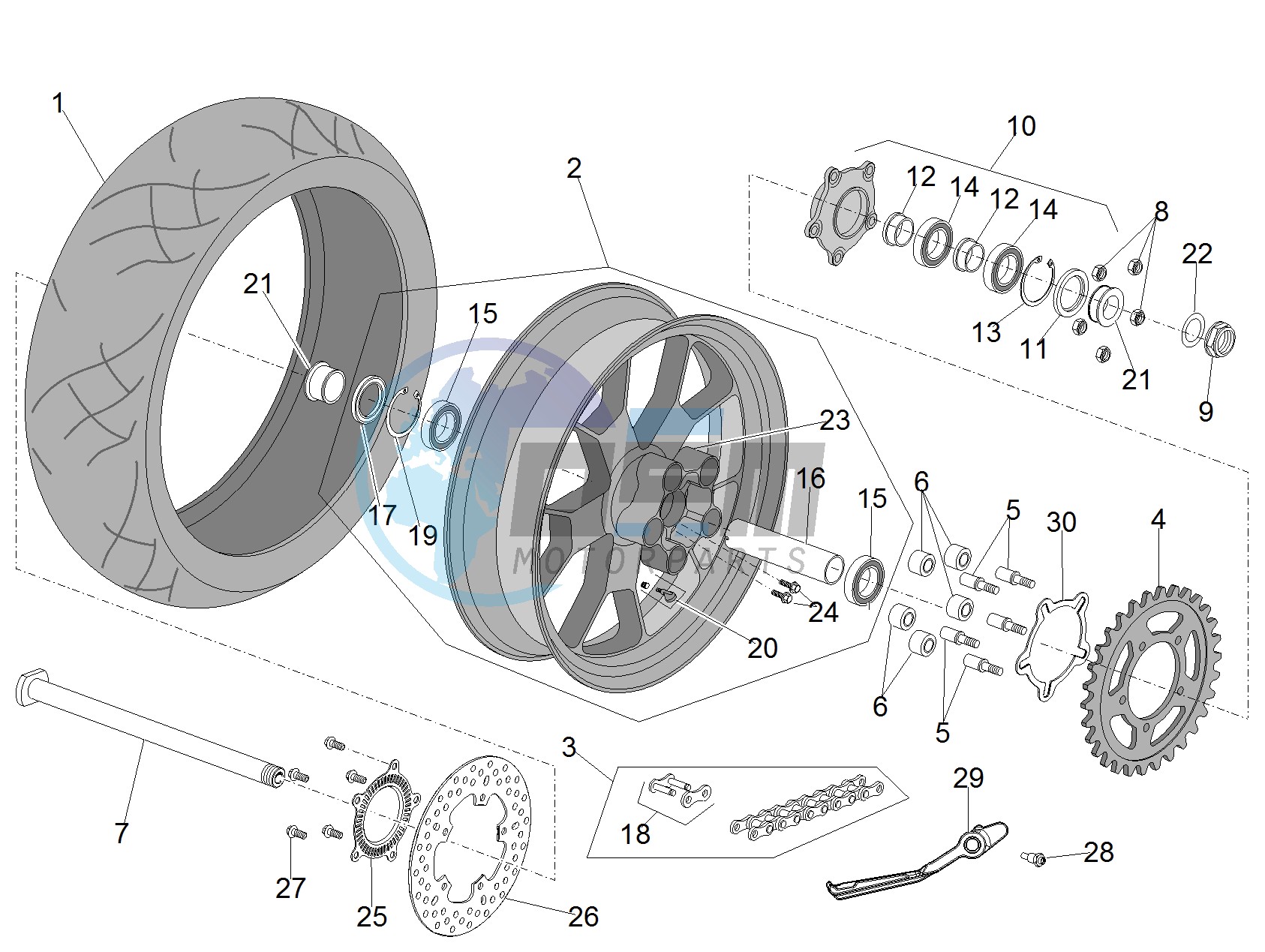 Rear wheel