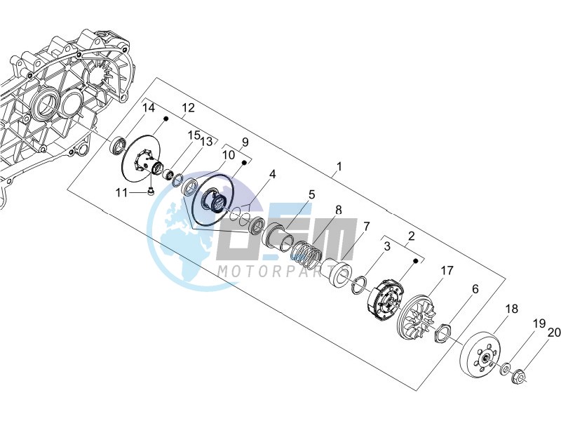 Driven pulley