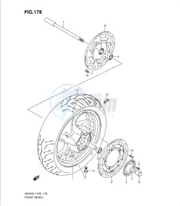 AN400Z drawing FRONT WHEEL (AN400ZAL1 E51)