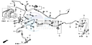 FJS600A 400 SILVER WING drawing REAR BRAKE PIPE (FJS600A)