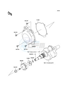 KVF650 4x4 KVF650-D1 EU GB drawing Recoil Starter