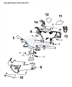 DJANGO 50 4T ALLURE drawing HANDLEBARS