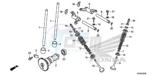 TRX420FMD TRX420 Europe Direct - (ED) drawing CAMSHAFT/VALVE