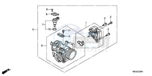 VT750CA9 KO / MK ST drawing THROTTLE BODY