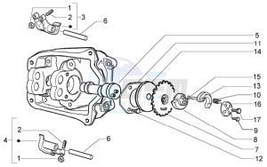 Granturismo 200 L drawing Rocker levers support