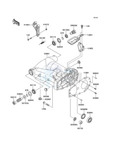 KFX700 KSV700A8F EU drawing Swingarm