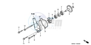 CB1300SA9 France - (F / ABS BCT CMF MME TWO TY2) drawing WATER PUMP