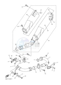 YZ250FX (B292 B293 B294 B294 B295) drawing EXHAUST