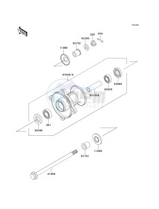 KX 65 A [KX65 MONSTER ENERGY] (A6F - A9FA) A9F drawing FRONT HUB