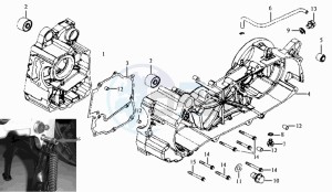 HD 125 EVO drawing CRANKCASE RIGHT / START MOTOR