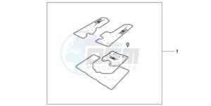 GL18009 BR / AB - (BR / AB) drawing PANNIER/TRUNK CARPET SET