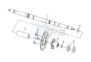 QUAD LANDER 300S drawing REAR AXLE / BRAKE DISC