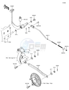 KLX110 KLX110CJF EU drawing Brake Pedal