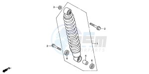 TRX350FM FOURTRAX 350 4X4ES drawing REAR CUSHION