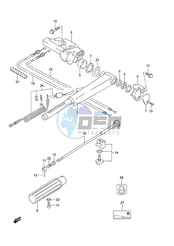 Tiller Handle Gas Assist Tilt