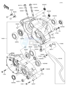 KX85 KX85CJF EU drawing Crankcase