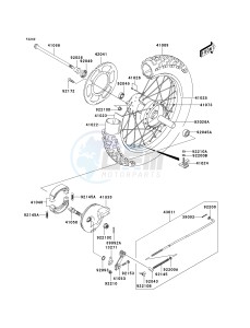 KLX 125 B (B6F) B6F drawing REAR HUB