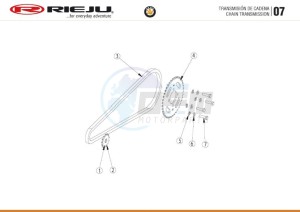 BYE-BIKE-EURO4-RED 50 drawing CHAIN TRANSMISSION