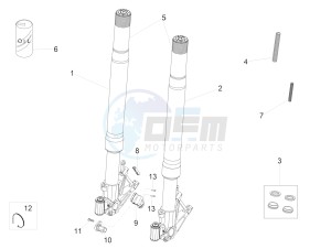 RSV4 1000 Racing Factory L.E. (EMEA, APAC) (AUS, CP, EU, GB, J, MAL, NZ, RI, VN) drawing Front fork Ohlins