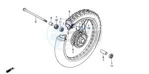 CT110 drawing FRONT WHEEL