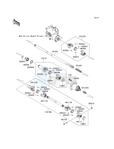 KAF 400 A [MULE 610 4X4] (A6F-AF) A6F drawing DRIVE SHAFT-PROPELLER