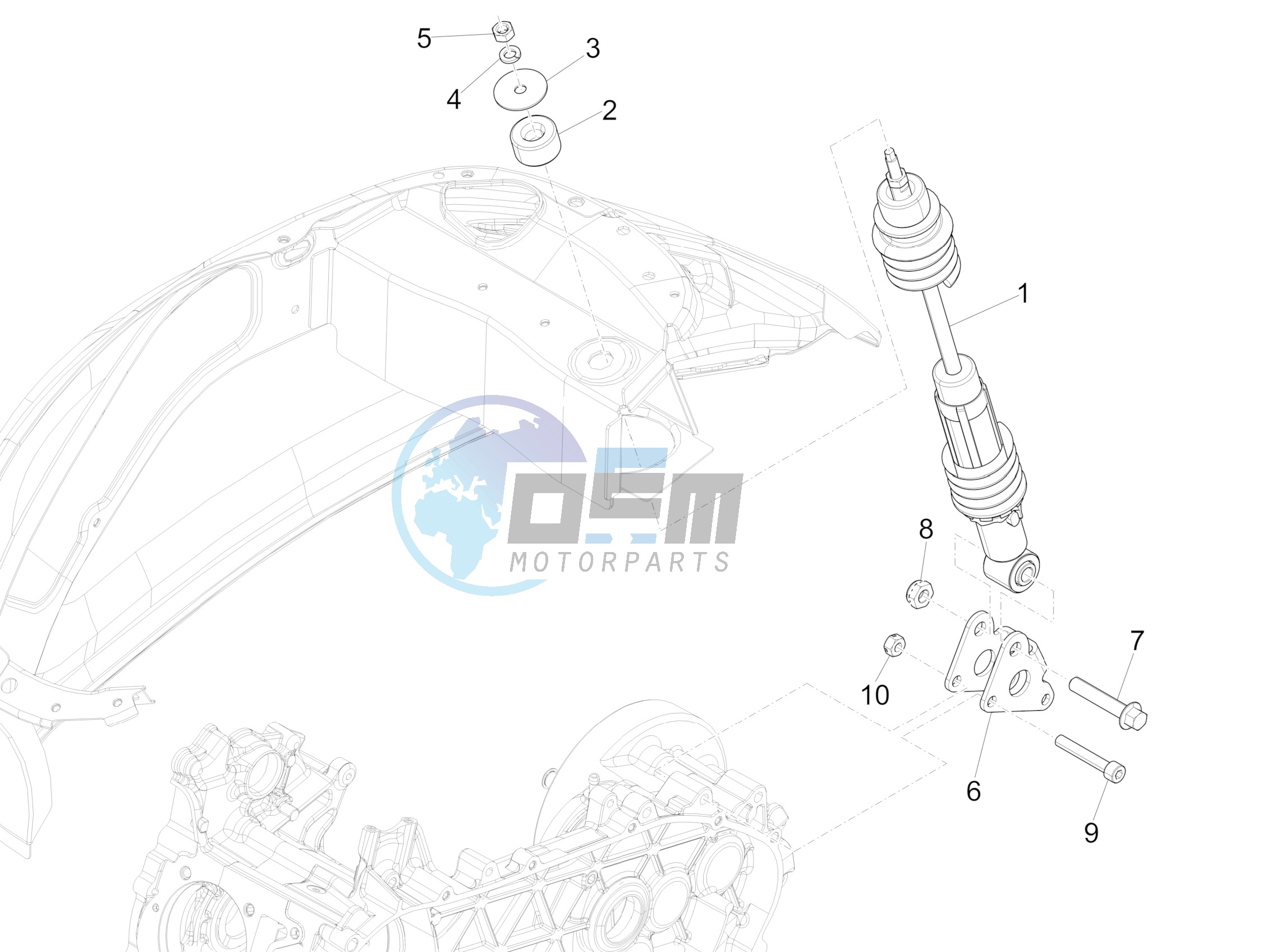 Rear suspension - Shock absorber/s