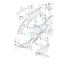 YZF R 125 drawing SIDE COVER 5D79