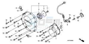 CB1300A9 UK - (E / ABS MKH MME TWO) drawing RIGHT CRANKCASE COVER