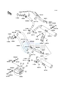 VN1600 MEAN STREAK VN1600B7F GB XX (EU ME A(FRICA) drawing Muffler(s)