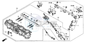 CBR900RR FIRE BLADE drawing THROTTLE BODY (ASSY.) (CBR900RRY,1/RE1)