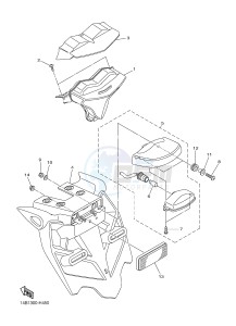 YZF-R1 998 R1 (1KBJ 1KBK) drawing TAILLIGHT