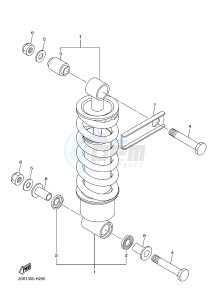 XJ6S 600 DIVERSION (S-TYPE) (36CF 36CH) drawing REAR SUSPENSION