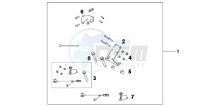 NT700VAA France - (F / ABS) drawing KIT NAVI ATT