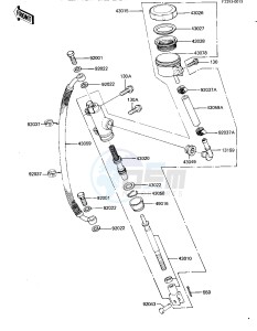 KZ 550 D [GPZ] (D1) [GPZ] drawing REAR MASTER CYLINDER